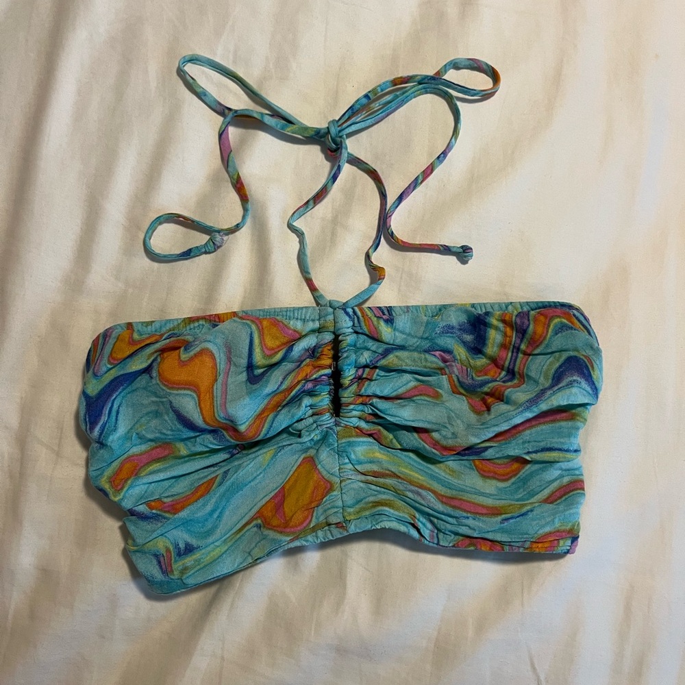 Wild Fable Colorful Swirl Halter Top